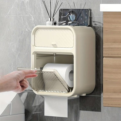 Wall Mounted Tissue Holder With Drawer