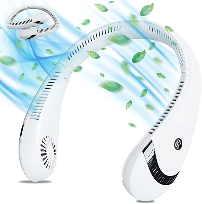 Portable Rechargeable Neck Fan - USB-Powered Cooling for On-the-Go Comfort
